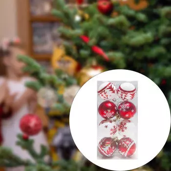 8 шт. Рождественские шары, украшения, небьющиеся, декоративные елки Snowflake Tree