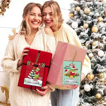 8 шт. рождественские украшения держатель для денег зеленый эльф денежная карта денежный подарок