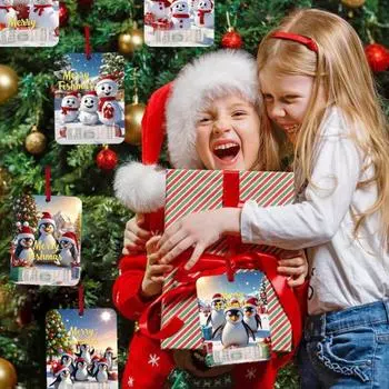 8 шт. рождественские украшения для держателей денег с двухсторонним скотчем, мультяшный узор, рождественский декор B