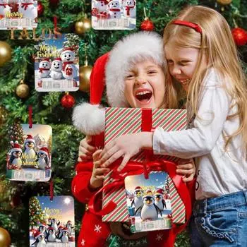 8 шт. рождественские украшения для держателей денег с двухсторонним скотчем, мультяшный узор, дизайн, рождественский декор, подвески C