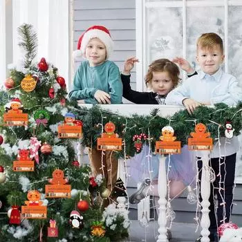 8 шт. Рождественский держатель для денег, деревянное подвесное украшение с держателем для денег, многофункциональное рождество A