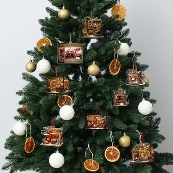 8 шт. Рождественский книжный магазин, украшение для рождественской елки, 2D, плоский акриловый книжный магазин, настенные украшения, подарок для любителей книг 8pcs