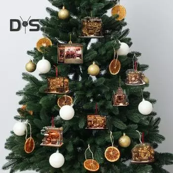 8 шт. Рождественский книжный магазин, украшение для рождественской елки, 2D, плоский акриловый книжный магазин, настенные украшения, подарок для любителей книг 8pcs