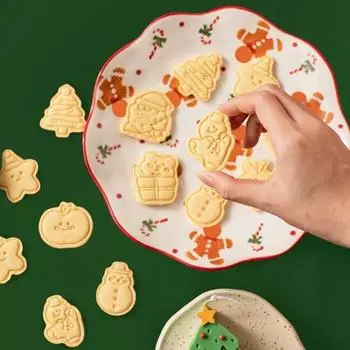 8 шт. Рождественский набор формочек для печенья, милый Санта-Клаус