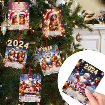 8 шт. Рождественский зажим для денег, сезонный держатель для денег, подарочная мультяшная рождественская открытка с