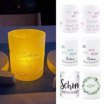 8 шт. Рождественское украшение электронный абажур для свечей немецкая печать крышка для свечей вечеринка