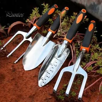 8 шт. садовых инструментов из нержавеющей стали, ручная лопата, секатор, садовые принадлежности с сумкой для хранения, подарки для любителей садоводства зелёный