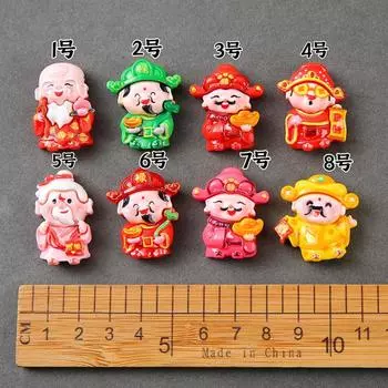 8 шт. Сделай сам Бог богатства наклейки на холодильник магнитная присоска трехмерная настенная подвеска праздничная креативная для гостиной на Новый год