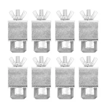 8 шт. Серебристый цвет Сварочный зажим встык Алюминиевый сплав Панель кузова автомобиля Сварка Зажим-бабочка Комплект