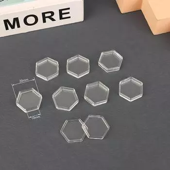 8 шт. шестигранные прозрачные пластиковые акриловые защитные контейнеры для жетонов, коробки для настольных игр
