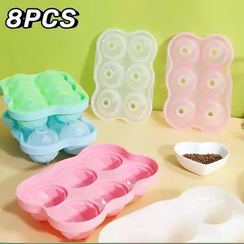 8 шт. силиконовая решетка для льда, форма для виски, квадратная форма для льда, коробка для льда, льдогенератор, домашние формы для кубиков льда