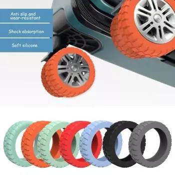 8 шт. Силиконовый чехол на колеса багажа, шумоподавление без царапин, 8-спиннер, колеса для ручной клади, защитный чехол для колес, аксессуары для дорожного багажа красный