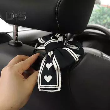 8 шт. Симпатичные автомобильные крючки с бантиками, универсальный набор крючков для спинки сиденья автомобиля, подголовник, крючок для кошелька для автомобиля, автомобильные украшения, аксессуары для продуктовых сумок, вешалки для шляп 8pcs