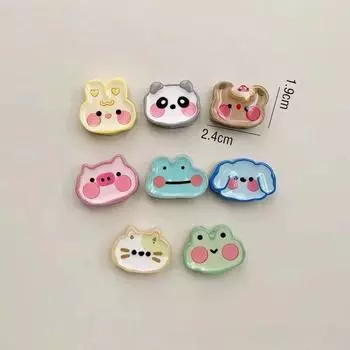 8 шт. симпатичные мини-животные аватары из смолы на холодильник наклейки Pos фиксированный магнит милый магнит панда лягушка магнит