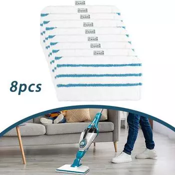 8 шт. Сменные накладки Аксессуары Совместимые с паровой шваброй Black+Decker Fsm1630, Fsm1616, Fsmh13E5, Fsm1321, Fsm1605, Fsmh13151Sm