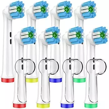 8 шт. сменных насадок для зубной щетки, совместимых с зубной щеткой Oral B Precision