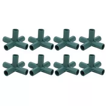 8 шт., соединение для поддержки растений, 5-ходовое соединение для садовых кольев, пластиковый соединитель для кольев для теплиц