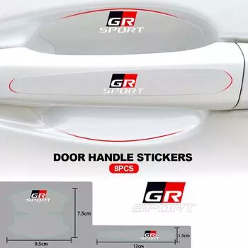 8 шт., Стайлинг автомобиля, прозрачная дверная ручка, защитная пленка для чаши, наклейка для Toyota GR Sport CHR Yaris Hilux Rav4