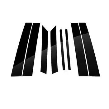 8 шт. стойки автомобиля, обшивка двери, окна, внешние наклейки для Kia STONIC 2018-2022, глянцевые черные детали колонны