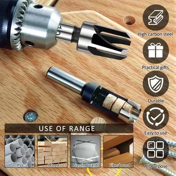 8 шт. сверл по дереву, углеродистая сталь, резак по дереву, зенковка, тип сверла, круглое дерево, шиповое сверло, круглый хвостовик