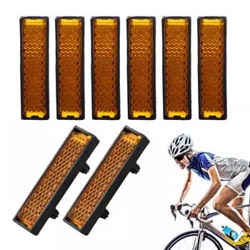 8 шт. светоотражатели для педалей велосипеда, безопасность, ночные светоотражающие листы для езды на велосипеде, педали велосипеда, светоотражатели для педалей велосипеда, светоотражатели для колес