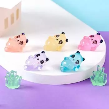 8 шт. светящаяся маленькая панда DIY набор украшений водонепроницаемые нержавеющие солнечные светящиеся в темноте украшения 8pcs