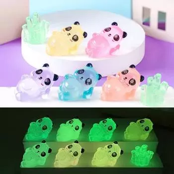 8 шт. светящаяся маленькая панда DIY набор украшений водонепроницаемые нержавеющие солнечные светящиеся в темноте украшения