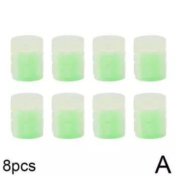 8 шт. светящийся колпачок для автомобильного вентиля, флуоресцентный ночной колпачок, декор для велосипеда, пылезащитный клапан, насадка Glowi D1P8 Yellow-8pcs