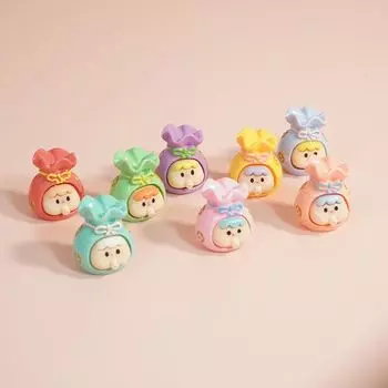 8 шт. Светящийся счастливый мешок DIY аксессуары смоляные украшения мультяшные игрушки украшения головные уборы аксессуары non-luminous