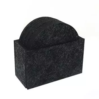 8 шт. теплоизоляционный коврик для чашки войлочный бытовой подставка под стакан круглый стол чёрный