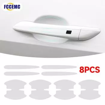 8 шт. TPU наклейка на дверную чашу автомобиля, устойчивая к царапинам, прозрачная наклейка на ручку дверной чаши, защитная пленка для лакокрасочной поверхности, автомобильные аксессуары, наклейки