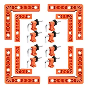 8 шт. угловых струбцин для деревообработки, 90-градусные прямоугольные струбцины для точного позиционирования и устойчивости для DIY проектов A