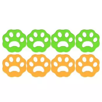 8 шт. Улавливатель ворса для стиральной машины в форме цветка сливы для удаления шерсти домашних животных для стирки белья оранжевого и зеленого цвета