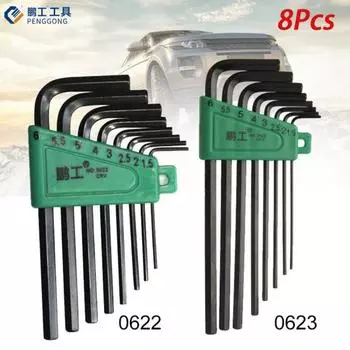 8 шт. универсальный метрический шестигранный ключ 1,5-6 мм, набор гаечных ключей, ручной инструмент 0623
