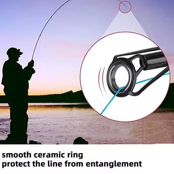 8 шт./упак. керамические направляющие кольца для удочек, набор из 8 штук, размер 6 мм, наружный диаметр 8 мм, сменные кольца для удочек 2