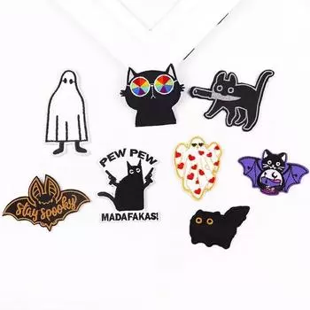 8 шт./упак. плавкие вышивальные нашивки для одежды, термоклеевые нашивки для курток, джинсов, рюкзаков, гладильные вышивальные нашивки