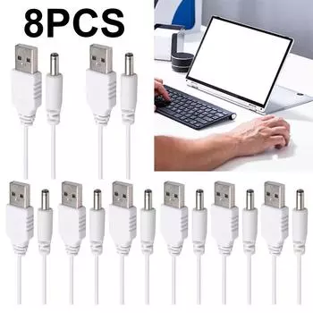 8 шт. USB A Male to DC 3,5 мм кабель питания 3,5x1,35 мм 5 В DC шнур питания с разъемом Barrel Jack