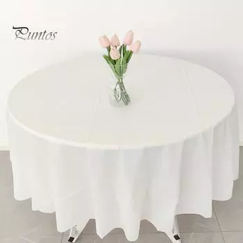 8 шт. утолщенный чехол для стола простой стиль чистый цвет круглая форма противоскользящий легкий уход грязеотталкивающий водонепроницаемый защита стола банкетное украшение для вечеринки чёрный