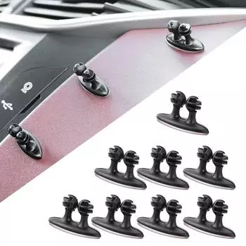 8 шт. в автомобиле кабель для хранения и сортировки данных пряжка настольный сортировочный провод намотка зажим автомобильный кабель управления устройство пряжка 8Pcs чёрный