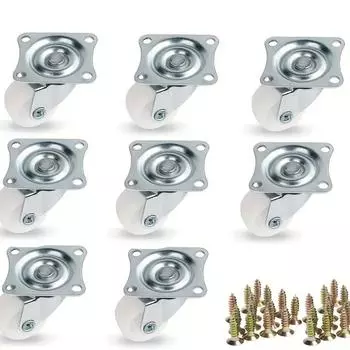 8 шт. в комплекте, 1-дюймовый полипропиленовый материал, бытовые универсальные маленькие ролики