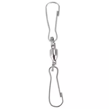 8 шт. в упаковке, вращающиеся крючки с двойной клипсой для ветряных блесен, ветроуказателей, кормушек для птиц, колокольчиков для вечеринок Crystal Twisters