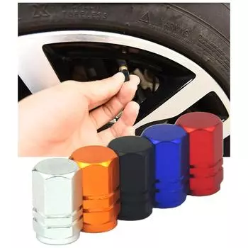 8 шт. вентилей для шин из нержавеющей стали, пылезащитный чехол для автомобильных шин для автомобилей, грузовиков, внедорожников, мотоциклов чёрный