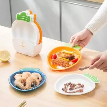 8 шт. вертел косточка блюдо с держателем для хранения симпатичная форма моркови пищевой многофункциональный обеденный стол закуски фрукты еда сервировочная тарелка поднос кухня оранжевый