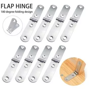 8 шт. винтовые петли, откидные петли, нержавеющие, устойчивые к коррозии, гладкие, для шкафа, столовой мебели, складные петли на 180 градусов