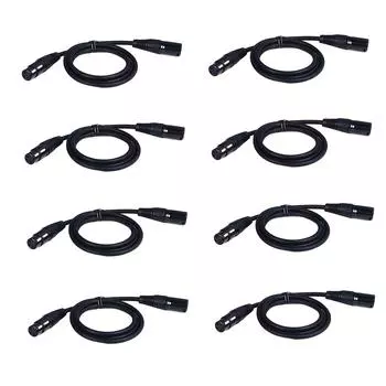 8 шт. XLR мужской-женский кабель микрофонный аудиокабель 1 м аудиолиния для музыкального исполнения