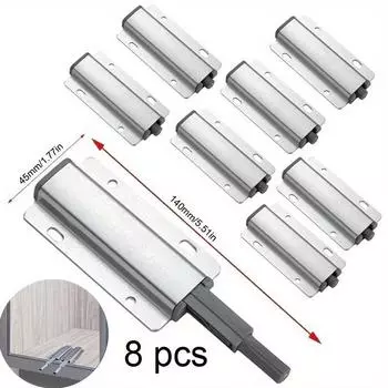 8 шт. защелка для открывания двери, магнитная защелка, самоклеящаяся, прочная, сенсорная, магнитная, для двери шкафа, ящика, кухонной двери