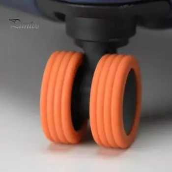 8 шт., защита колес для багажа, сплошной цвет, силиконовый защитный чехол для колес чемодана, шумоподавление и амортизация, красочный, против царапин синий