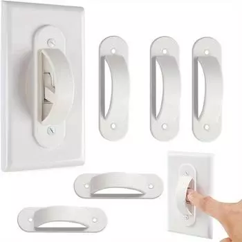 8 шт. защитная крышка выключателя света, прозрачная, защитная крышка выключателя света, крышка тумблера, блокиратор выключателя света, замок выключателя света, защитная крышка выключателя белый