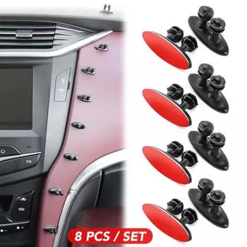 8 шт. зажимы для кабеля, провода, держатель, зажим, управление для автомобиля, стола, офиса, дома 8Pcs чёрный