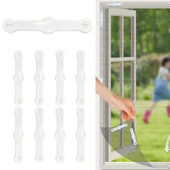 8 шт. зажимы для крепления окна экрана. Без перфорации, без следов, без инструментов. Простая установка. Немагнитное крепление. Самоклеящаяся установка окна экрана. Haku